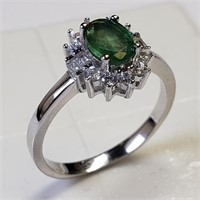 $200 S/Sil Emerald Ring