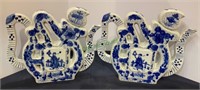 One pair of matching oriental pitchers - 1 inch