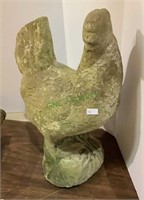 Molded concrete rooster - lawn ornament - 15