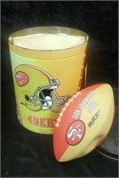 SF 49ers tin and football