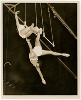 8x10 Trapeze stunt being performed