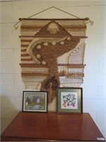 WALL HANGING, EMBROIDERED PICTURE,