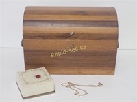 Barrel Top Solid Wooden Box