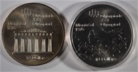 1974 & 75 BU CANADA MONTREAL OLYMPICS $10 SILVER