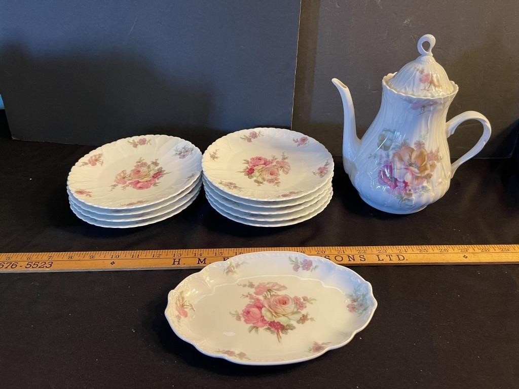 9 Limoges sandwich plates/ small serving dish &