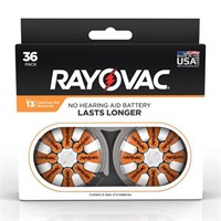 Rayovac Size 13 Hearing Aid Batteries (36 Pack)