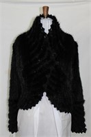 Black Mink knitted jacket  Med Retail $1425.00
