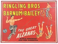 "The Great Alzanas" Circus Poster