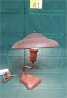 Antique Metal Desk Lamp 15" Tall