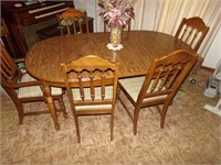 Dining Room Table with 6 Chairs 2 Leaves