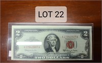 1963 Red seal $2 bill