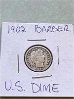 1902 BARBER DIME