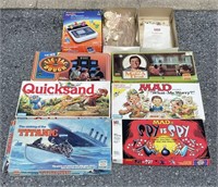 BOARD GAMES QUICKSAND, MAD, TITANTIC & OTHERS