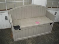 Suncrest Plastic Storage Bench Corner Damaged