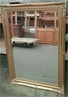 Large Gold Framed Mirror, Approx. 30"×42"