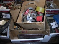 Box of bass fittings, hose clamps etc