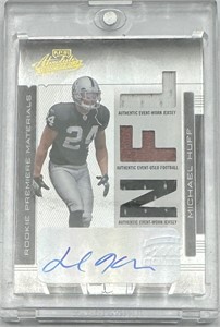 Michael Huff Auto Jersey Patch Card /100