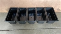 5x black Carlisle 6” deep, 5qt coldmaster