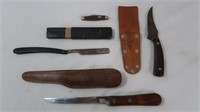 Vintage StraightEdge Schrade Old Time&other knives
