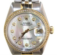 Rolex Datejust 16013 Two-Tone 36mm Watch w Diamond