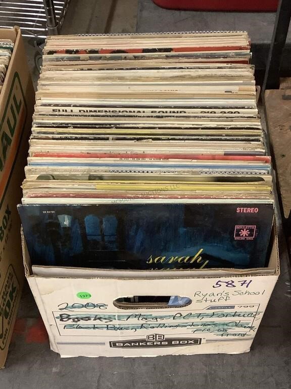 Box Assorted LP records.