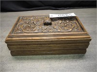 Handcarved Wooden Box w/Lid