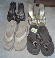 375 - 4 PAIR OF WOMEN'S SHOES SIZE 7.5 (A36)