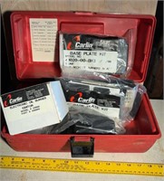 Sm red tool box of Plumbing supplies