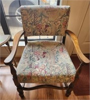 Nice Vintage wooden and upholstered chair