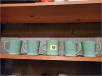 Jadeite mugs (5)