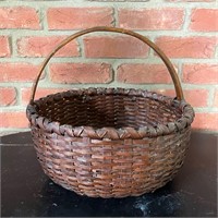 Splint Wood Primative Basket - As Is