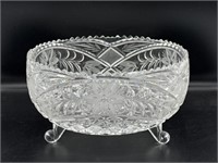 Beautiful Lead Crystal Footed Bowl 8.5 inch