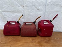 (3) 5 gal Plastic Gas Cans