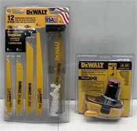 2Pks of DeWalt Saw Blades/Battery Adapter NEW $100