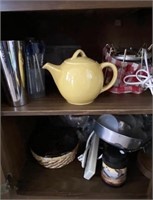 McCoy Teapot, Warming Stand, Glass Coffee Pot