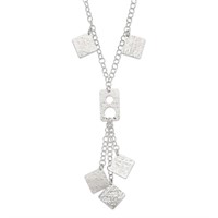 Sterling Silver- Geometric Design Necklace