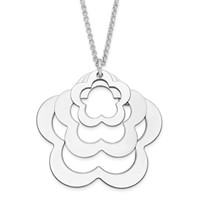 Sterling Silver- Triple Flower Necklace
