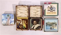 Coasters: Old Masters, cork backs / 2 boxes of