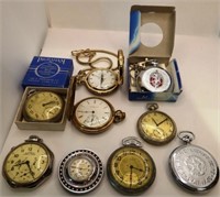 (9) Modern to Antique Pocket Watches