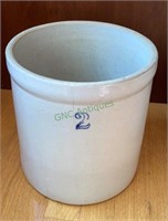 2 gallon crock - does have slight hairline crack