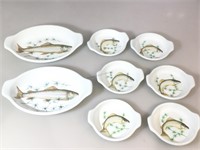 Enamel handpainted set made in Italy for Henri