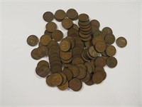 Lot 100 Canada One Cent pennies 1940-1951 Coins