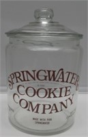LARGE SPRINGWATER COOKIE GLASS JAR WITH LID 10.5"