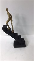 Bothyi Golden Man Climbing Stairs Sculpture UJC