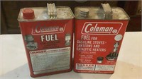 (2) Partial Full Gallon Cans Of Coleman Camp Fuel
