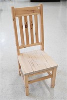 PINE SIDE CHAIR WITH WORMY MAPLE SEAT