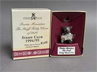 Steiff Miniature Pewter Teddy Clown Pin 1926