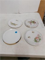 4 vintage porcelain trivets or hot plates