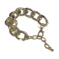 Fashionable Chunky Gold-tone Chain Link Bracelet