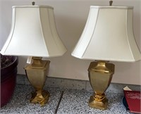(2) BRASS LAMPS